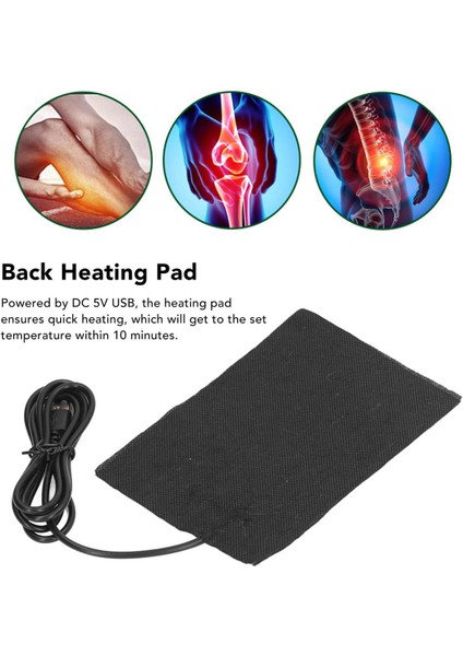 Hao Kan Isıtma Yastığı 10X15CM 60°c Sıcaklık Hızlı Katlanır Kumaş USB Dc 5V Ev Ofis Için (Yurt Dışından)