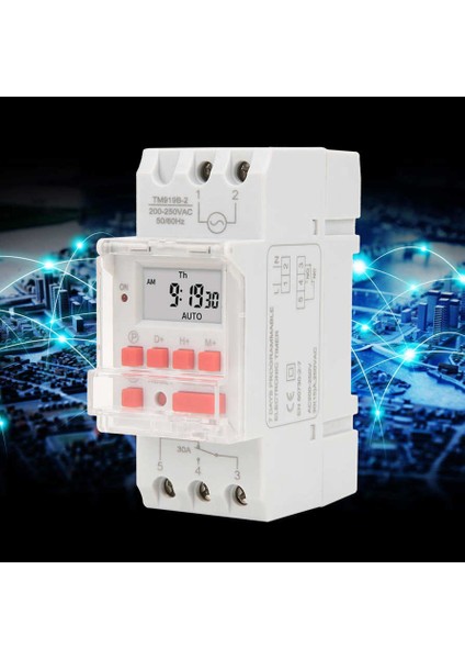 Zamanlayıcı Anahtarları TM919B-2 200-250V Ac 30A LCD 7 Gün Programlanabilir Dijital (Yurt Dışından) fırsatları
