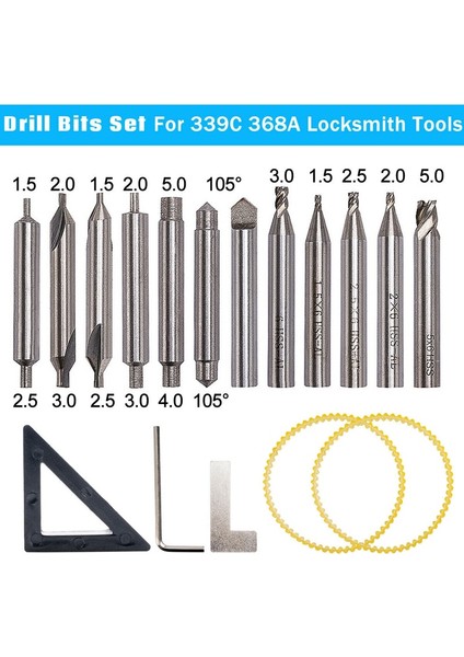 Matkap Uçları Seti Kesici 368A Çilingir Aracı Dikey Anahtar Makine Yedek Parçaları Çilingir Ucu Çilingir Araçları (Yurt Dışından) modelleri
