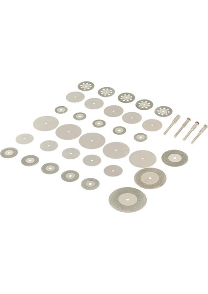 37 Adet Elmas Paslanmaz Çelik Kesme Diski ve Mandrel Seti Fit Döner Aletler (Yurt Dışından)