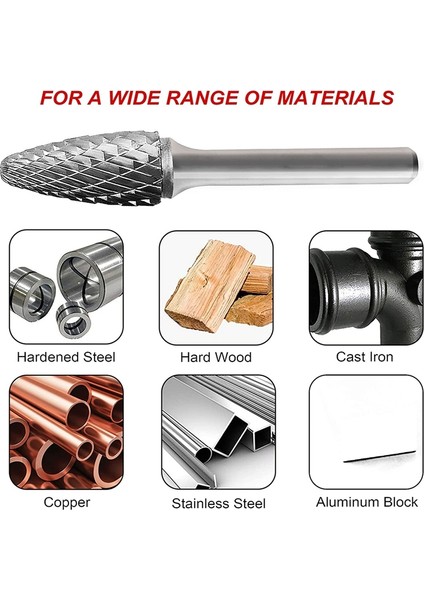 1/4 Inç Saplı 1/2 Inç Kesici Çaplı Karbür Çapak, Kalıp Öğütücü Ucu (Yurt Dışından) modelleri