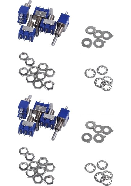 10 Adet Ac 3A/250V 6A/125V On/on Spdt Mini 2 Pozisyon Mandallı Geçiş Anahtarı (Yurt Dışından) modelleri