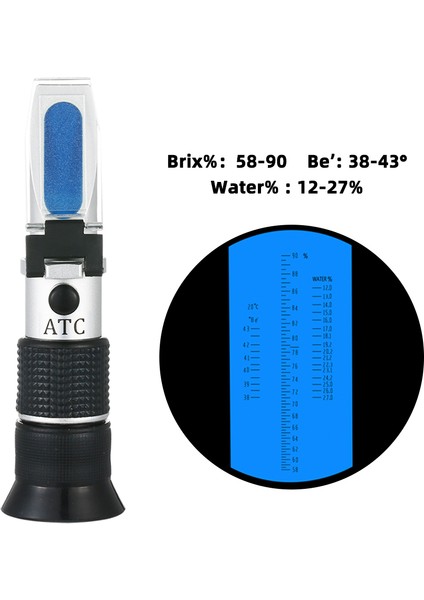 Yıeryı 58 ~ 90% Brix 38 ~ 43 Be Baume Bal Refraktometre Atc Taşınabilir Bal Refraktometre Arıcılık Test Cihazı (Yurt Dışından) fırsatları