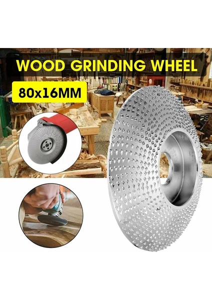 3.1 Inç Ahşap Taşlama Tekerlek 80X16MM Açı Öğütücü Için Zımpara Oyma Şekillendirme Diski (Yurt Dışından)