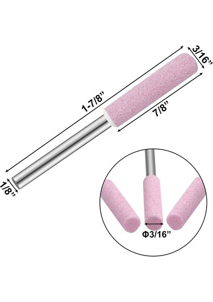 Bradoo-24 Paket Testere Bileyici Taşlama Taşları Testere Bileyici Için Parlatma Taşlama Aracı 3/16 Inç/4.8 mm (Yurt Dışından)