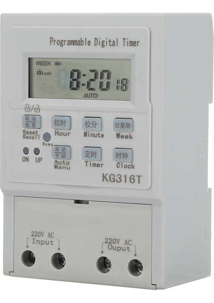 Dijital Zaman Anahtarı Röle Mikrobilgisayar KG316T Haftalık Manuel/otomatik Ac 220 V Ev Aletleri Için Dıy Işık (Yurt Dışından) modelleri