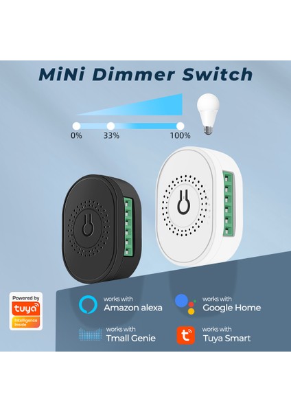Smatrul Wıfı Kısılabilir Işık Anahtarı - Mini Anahtar Denetleyicisi - Siyah/beyaz Işık Kesici Modülü-Tuya/smart Life App Google Home/alexa Için Ses Röle Çalışması (Yurt Dışından) fırsatları