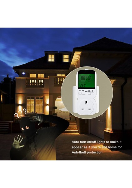 Prob Saatli Çok Fonksiyonlu LCD Ekranlı Termostat Zamanlayıcı Anahtar Soketi (Yurt Dışından) modelleri