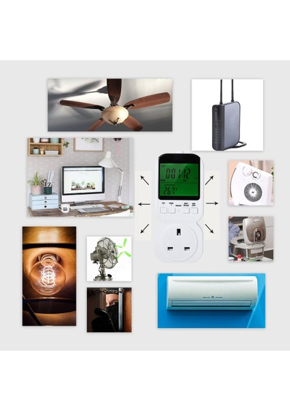 Prob Saatli Çok Fonksiyonlu LCD Ekranlı Termostat Zamanlayıcı Anahtar Soketi (Yurt Dışından) fırsatları