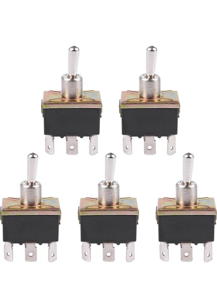 5x Ac 250V/10A 125V/15A Dpdt 3 Pozisyon Açık/kapalı/açık 6 Pinli Geçiş Anahtarı Siyah+ (Yurt Dışından) fırsatları
