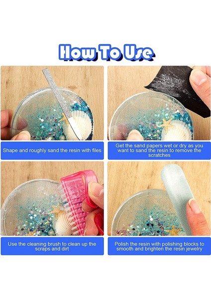 23 Parça Reçine Döküm Alet Seti, Epoksi Reçine Parlatma Seti, 12 Zımpara Kağıdı, 5 Parlatma Bloğu, 5 Şekil Dosyası, 1 Fırça (Yurt Dışından) indirimleri