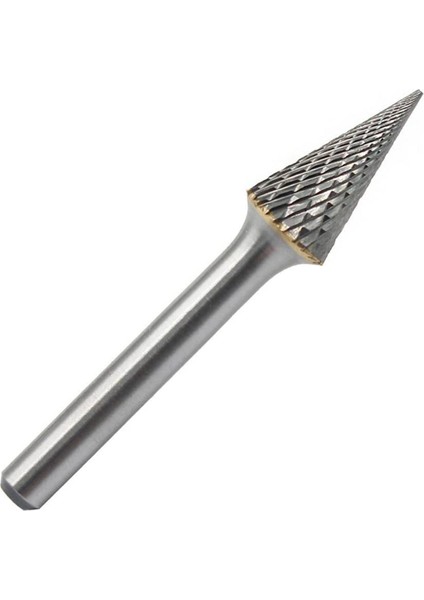 Xhhdqes Tungsten Karbür Çapak Sivri Koni Şekli Çift Kesim Döner Çapak Dosyası 70X12MM 1/4 Inç Şaft Çapı (Yurt Dışından)