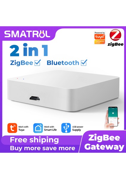 Smatrul Zigbee Çok Modlu Ağ Geçidi Bluetooth Mesh Kablosuz Köprü Hub Kontrolü Tuya Akıllı Yaşam Alexa Google Ev (Yurt Dışından)