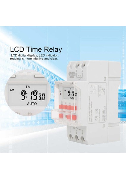Programlanabilir Zamanlayıcı Anahtarı TM919B-1 100-130V Ac 30A Haftalık LCD Açma Kapama Kontrol Zaman Rölesi (Yurt Dışından) fırsatları