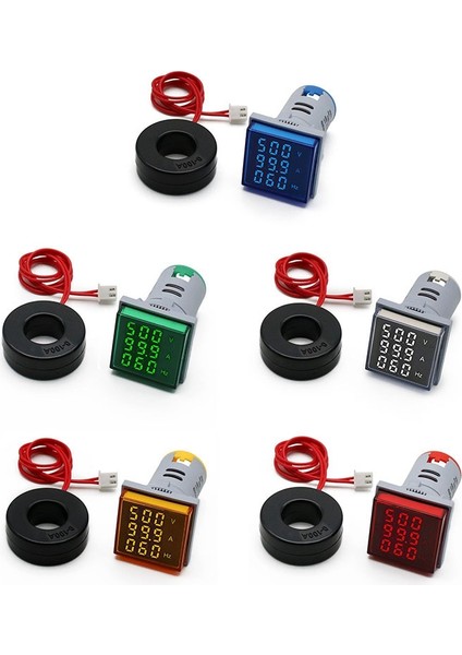 Ayak Koltuk 1 Adet Kare LED Dijital Voltmetre Ampermetre Hertz Metre AC20-500V Sinyal Işıkları Gerilim Akım Frekans Combo Metre Göstergesi Test Cihazı (Yurt Dışından) fırsatları