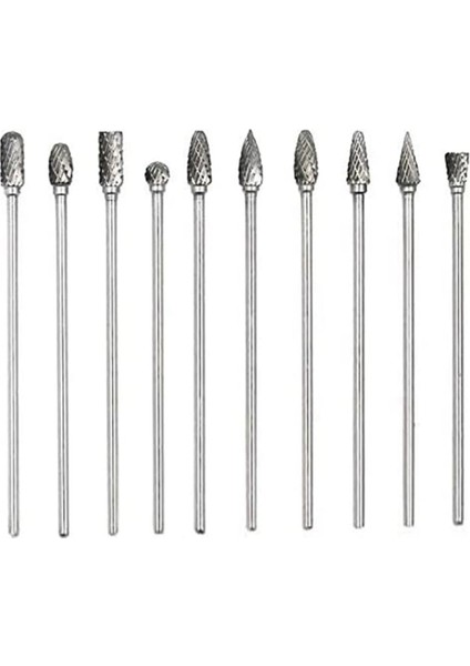10 Adet 6 Inç Uzun Çift Kesim Tungsten Katı Karbür Döner Çapak Seti 1/8 Inç (3mm) Shank Büküm Matkap Ucu Döner Aletler Için (Yurt Dışından)