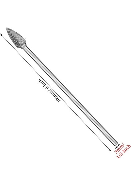 10 Adet 6 Inç Uzun Çift Kesim Tungsten Katı Karbür Döner Çapak Seti 1/8 Inç (3mm) Shank Büküm Matkap Ucu Döner Aletler Için (Yurt Dışından) modelleri