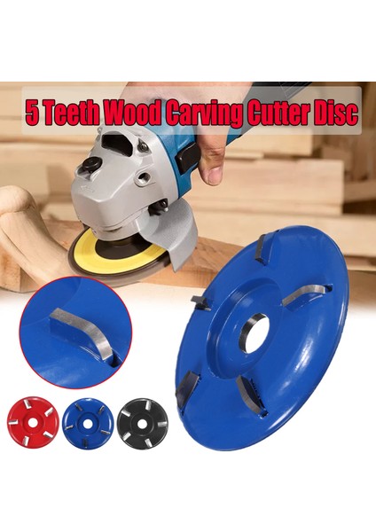 Geleneksel 5 Diş Güç Ahşap Oyma Kesici Disk Freze Ataşmanı Fit Açı Öğütücü Aracı (Yurt Dışından)