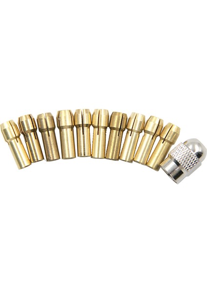 11 Adet/takım Mini Matkap Pirinç Pens Chuck Uçları Döner Alet Için 0.5-3.2mm Güneş Işığı Süper Mağaza (Yurt Dışından) fiyatları