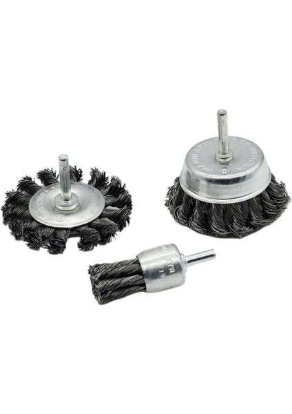 Jdxhlau 3 Adet Çelik Döner Bağlantı Düğüm Tel Tekerlek Pas Temizleme Parlatma Matkap Açı Öğütücü Gadget Döner Aracı (Yurt Dışından)