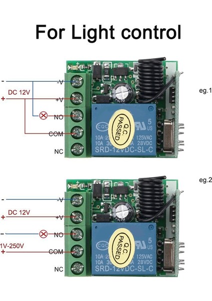 Dc 12V 1ch Rf Röle Alıcı 433MHZ Evrensel Anahtar Modülü Dıy Kiti (Yurt Dışından) indirimleri