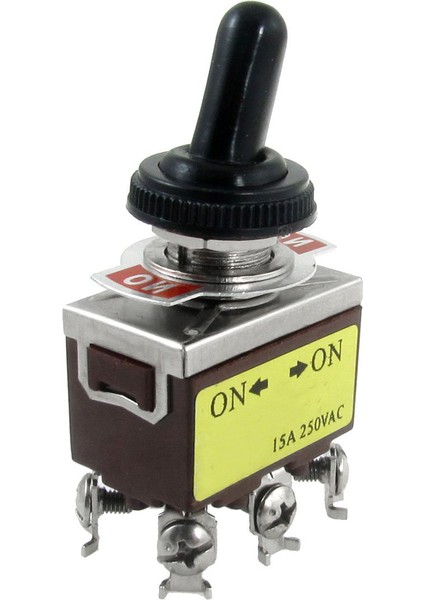 Ac 250V 15A Açık/açık 2 Pozisyonlu Dpdt Su Geçirmez Önyüklemeli Geçiş Anahtarı (Yurt Dışından)