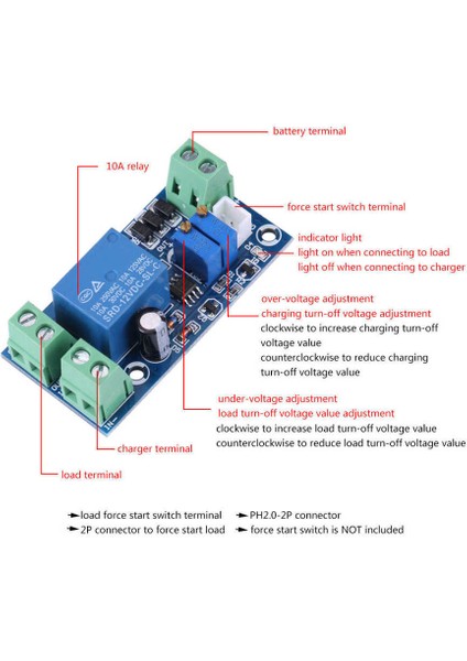 12V Koruma Kartı Modülü Düşük Gerilim Aşırı Gerilim Otomatik Anahtarlama (Yurt Dışından) fiyatları