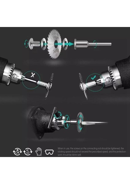 Jaerbee Dremel Döner Alet Için 44 Adet Kesme Diski Elmas Kesme Tekerleği ve Hss Daire Testere Bıçakları ve Reçine Kesme Tekerlekleri (Yurt Dışından)