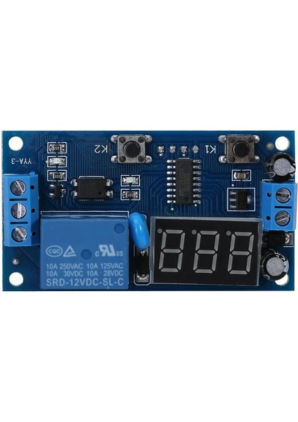 Dc 12V Döngü Zamanlayıcı Anahtarı Ayarlanabilir Röle Modülü Kartı LED Ekranlı Sonsuz Döngü (Yurt Dışından) modelleri