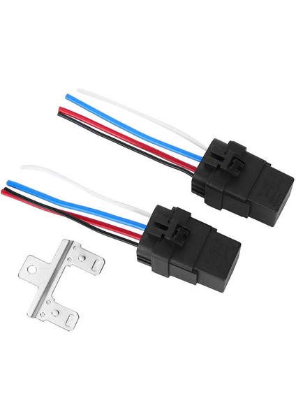 Otomatik Röle 1 Takım 12V Dc 40A 4 Pinli Tel Su Geçirmez Dahili Elektronik Soket Bileşenleri ve Braketi (Yurt Dışından)