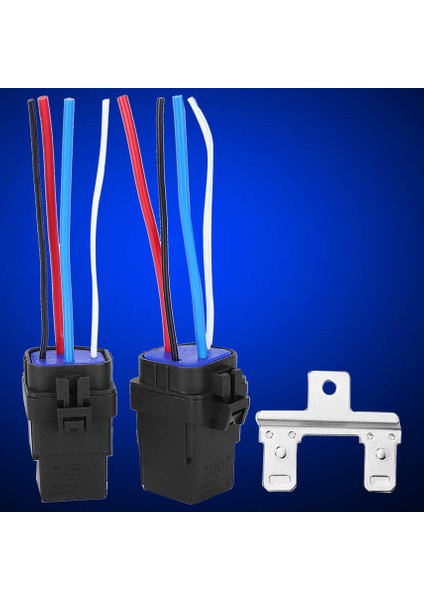 Otomatik Röle 1 Takım 12V Dc 40A 4 Pinli Tel Su Geçirmez Dahili Elektronik Soket Bileşenleri ve Braketi (Yurt Dışından)