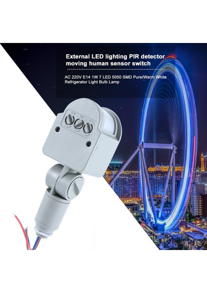 LED Işık Için Dış Mekan Ac 220V Otomatik Kızılötesi Pır Hareket Sensörü Anahtarı - Gri (Yurt Dışından)