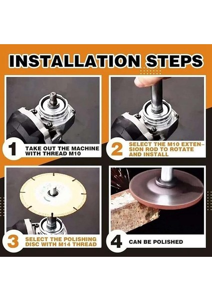 3pc Açılı Taşlama Uzatma Biyel, M10 Diş Adaptörü, 80MM (Yurt Dışından) indirimleri