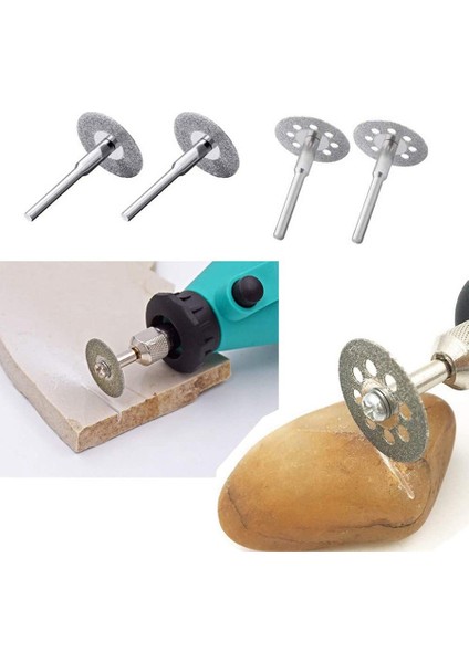 Elmas Kesme Çarkı Seti Kesme Diskleri Kaplamalı Döner Aletler, Mandrel ve Tornavida ile Elmas Kesme Tekerleği (Yurt Dışından) modelleri