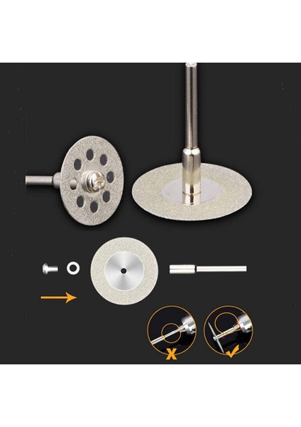 Elmas Kesme Çarkı Seti Kesme Diskleri Kaplamalı Döner Aletler, Mandrel ve Tornavida ile Elmas Kesme Tekerleği (Yurt Dışından) fırsatları