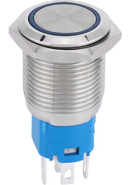 LED Kendini Sıfırlama Basın 16MM Işık 5pin 1no 1nc Araba Modifikasyonu Için Metal Basmalı Düğme Anahtarı (Yurt Dışından)