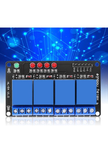 4 Yollu Röle Modülü Düşük Seviye 3V Siyah Plaka, Ev Aletleri Kontrolü Için Gösterge Işığı ile (Yurt Dışından) modelleri