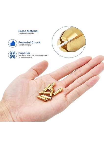 Yedek 4486 Matkap Aynası Pens Seti Sağlam ve Dayanıklı Matkap Pensesini Değiştirin 1/8ın x 2, 3/32IN x 2, 1/16IN x 2, 1/32IN x 2 (Yurt Dışından) indirimleri