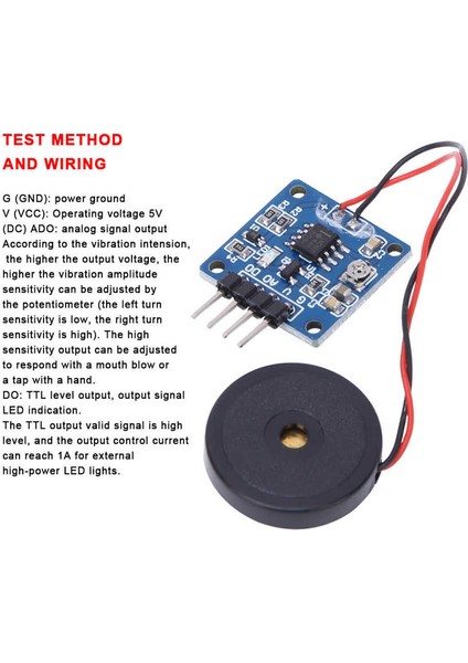 Piezoelektrik Titreşim Dokunarak Sensör Modülü Anahtarı 5.0V Dc Ad/do (Yurt Dışından) modelleri