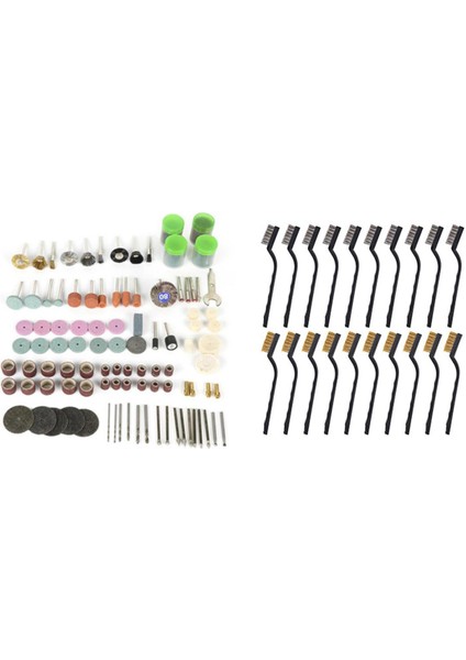 161 Adet Elektrikli Gravür Mini Matkap Parlatma Makinesi Aracı ve 20 Adet Tel Fırça Metal Fırça (Yurt Dışından)