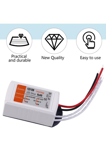 Ma 18W/28W/48W/72W/100W Dc 12V LED Sürücü Adaptörü Trafo Anahtarı (Yurt Dışından) fiyatları