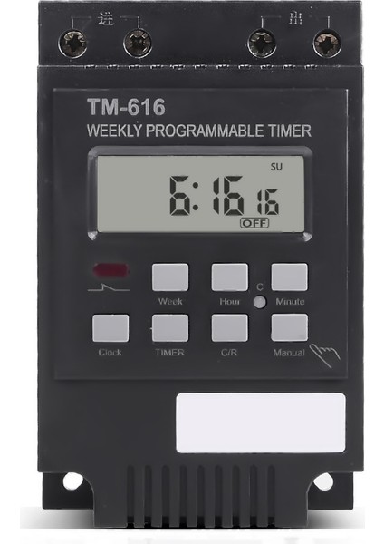 Daha Iyi Yük 30A Zaman Rölesi 7 Gün Programlanabilir Dijital Zamanlayıcı Anahtarı Röle Kontrol Süresi 220V Ac Din Ray Montaj Siyah Işıklar Için Uygulama (Yurt Dışından)