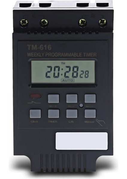 Daha Iyi Yük 30A Zaman Rölesi 7 Gün Programlanabilir Dijital Zamanlayıcı Anahtarı Röle Kontrol Süresi 220V Ac Din Ray Montaj Siyah Işıklar Için Uygulama (Yurt Dışından)
