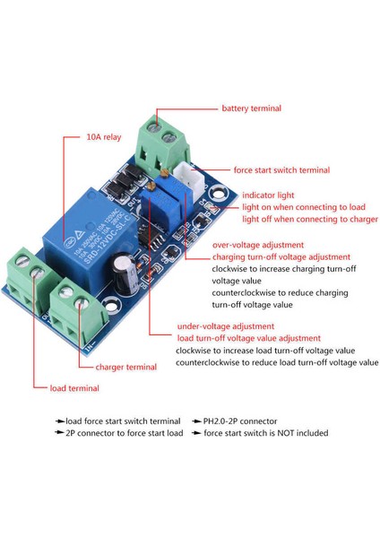 12V Alçak Gerilim Kesme Anahtarı Kurtarma Düşük Gerilim Koruma Kartı 10A (Yurt Dışından) fırsatları