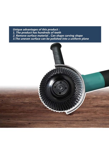 Zoroom Öğütücü Tekerlek Diski 4 Inç Ahşap Şekillendirme Tekerleği, 5/8 Inç Arborlu Açılı Taşlamalar Için Ahşap Taşlama Şekillendirme Diski (Yurt Dışından)