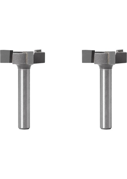 2x Cnc Spoilboard Yüzey Freze Kesici Yönlendirici Bit 1/4 Inç Shank Karbür Uçlu Gravür Oyma Kesme Aletleri (Yurt Dışından)