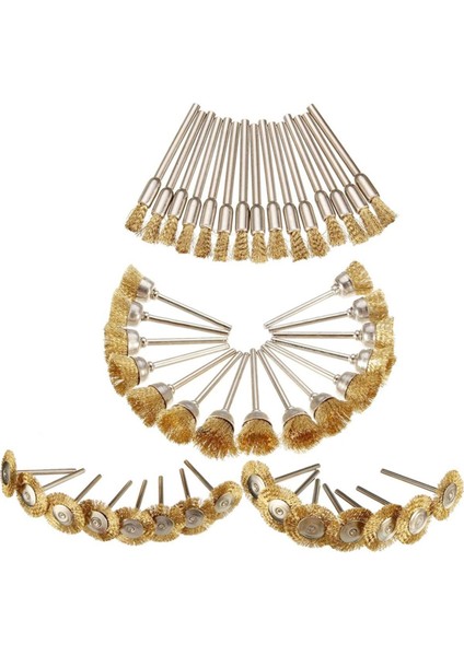 BRADOO-45PCS Bakır Tel Fırça Tekerlek Döner Öğütücü Aletler Için Zımpara Aksesuarları (Yurt Dışından)