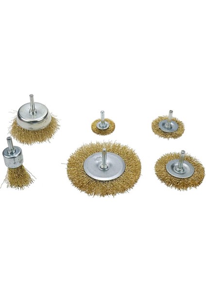 Adet Kıvrımlı Tel Tekerlek Fincan Fırça Seti Matkap Pas Temizleme ve Aşındırıcı Için Evrensel Aletler Set (Yurt Dışından) fırsatları