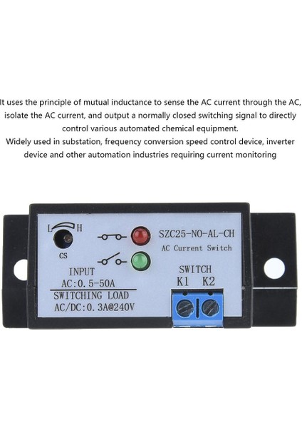 SZC25-NO-AL-CH Kendinden Beslemeli Ayarlanabilir Normalde Açık Ac Akım Algılama Anahtarı Ac 0.5-50A (Yurt Dışından) fiyatları