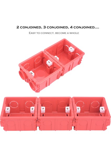 Smatrul - 86*86MM Duvar Anahtar Kutusu - Priz Alt Kutusu - Buat Tek Taban - 1/2/3 Pc (Yurt Dışından) indirimleri